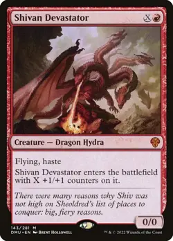 MTG Shivan Devastator - Dominaria United #143 nm pack fresh - Image 1