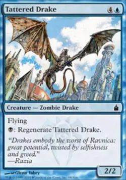 Tattered Drake -Foil Medium Play MTG Ravnica - Image 1