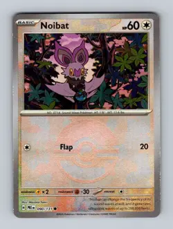 Pokemon TCG Noibat (Poke Ball Pattern) 090/131 Sv: Prismatic Evolutions Holo - Image 1