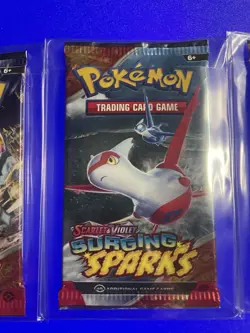 Pokemon TCG: Scarlet and Violet Surging Sparks Booster Pack Sealed x3 - Image 3