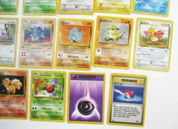 Vintage Pokemon Game Cards Lot Of 34 Different Fossil Jungle UNUSED 1999 Wizards - Image 5