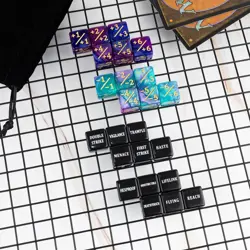 48 Pieces Keywords MTG Dice Counters Plus 1 Life Counter Dice Abilities Creat... - Image 5