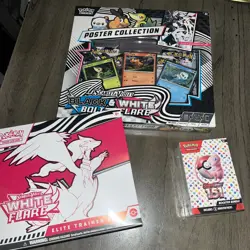 Pokemon White Flare ETB Poster Collection And 151 Booster Bundle Lot 🔥🔥 - Image 1