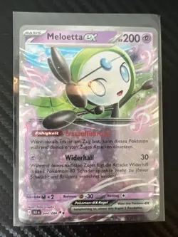 Meloetta EX 044/086 Schwarze Blitze Deutsch NM Pokemon Black Bolt - Image 1