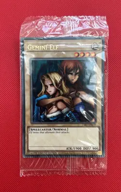 Gemini Elf LART-EN039 Ultra Rare SEALED Near Mint Yugioh **MISPRINT CRIMPED** - Image 1
