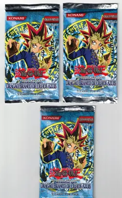 YUGIOH LEGEND OF BLUE EYES LOB 1ST EDITION 3X FACTORY SEALED PACKS PORTUGUESE - Image 1