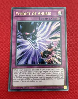 Yugioh Verdict of Anubis Ultra Rare MZTM-EN009 1st edition - Image 1