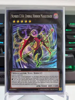 Yugioh Number C104: Umbral Horror Masquerade JOTL-EN056 1st Edition Super RareNM - Image 1