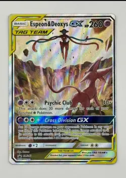 Pokemon TCG Espeon Deoxys GX SM240 Black Star Promo Card NM Condition - Image 1