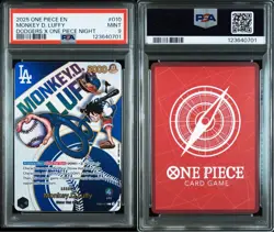 One Piece Card PSA9 Monkey D Ruffy EB02-010 Dodgers Promo Japanese - Image 3