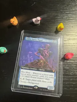 MTG Zellix, Sanity Flayer Extended Art CLB 619 Near Mint+ Condition NON FOIL - Image 1