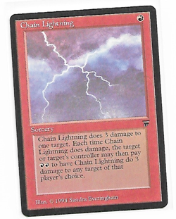 Magic the Gathering ~ MTG ~ 1x Chain Lightning ~ LEGENDS ~ M/NM - Image 1