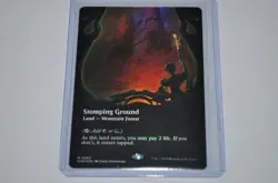 MTG magic EDGE OF ETERNITIES eoe rare BORDERLESS FOIL STOMPING GROUND #283 - Image 1