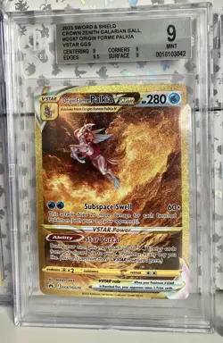 🔥POKEMON AUCTION! Origin Forme Palkia! GG 67 Crown Zenith 2023 English-BGS 9! - Image 1