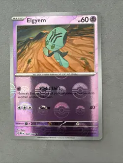 Pokemon TCG * SV Black Bolt Poke Ball 040/086 Elgyem * REVERSE HOLO * FRESH PK - Image 1