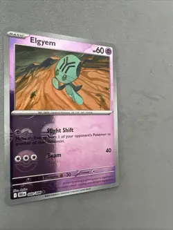 Pokemon TCG * SV Black Bolt Poke Ball 040/086 Elgyem * REVERSE HOLO * FRESH PK - Image 3
