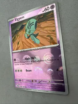 Pokemon TCG * SV Black Bolt Poke Ball 040/086 Elgyem * REVERSE HOLO * FRESH PK - Image 2