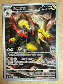 Haxorus 147/086 Illustration Rare Pokemon Scarlet & Violet Black Bolt Near Mint - Image 1