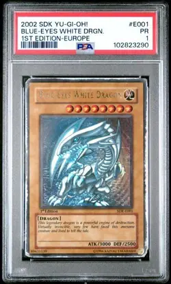 PSA 1 POOR Blue-eyes white Dragon SDK-E001 1st Edition Starter Deck Kaiba Yugioh - Image 1