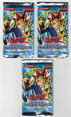 YUGIOH LEGEND OF BLUE EYES LOB 1ST EDITION 3X PACKS FACTORY SEALED PORTUGUESE - Image 1