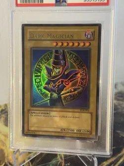 Yugioh 2002 Oldprint Dark Magician & Red Eyes B. Dragon LOB PSA 8 - Image 4