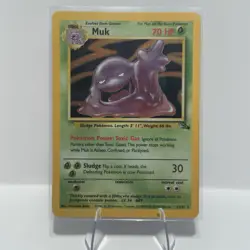 Pokemon Muk TCG Fossil Card 13/62 Holo Unlimited Rare LP Condition - Image 1
