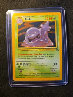 Pokemon Muk TCG Fossil Card 13/62 Holo Unlimited Rare LP Condition - Image 1
