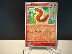 2024 Pokemon TCG Sizzlipede 036 Temporal Forces Reverse Holo Card NM+ - Image 1