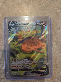 Pokemon TCG Charizard v SWSH260 Black Star Promo Holo Card - Image 1