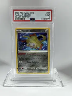 PSA 9 MINT RADIANT JIRACHI # 120 POKEMON CARD SWORD & SHIELD SILVER TEMPEST - Image 1