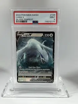 PSA 9 MINT Lugia V # 138 SWSH Silver Tempest Pokemon Card Ultra Rare - Image 1