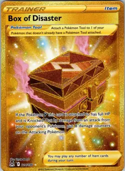 Box of Disaster 214/196 Lost Origin Gold Holo Secret Rare Pokemon Card TCG NM - Image 1