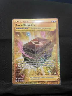 Box of Disaster 214/196 Lost Origin Gold Holo Secret Rare Pokemon Card TCG NM - Image 1