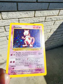 Pokemon Mewtwo Holo Rare TCG Card Base Set 10/102 HP Legendary Collection - Image 1