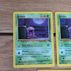 Pokemon Card WOTC Grimer 48/62 Fossil Non-holo Common Unlimited 1999 x 3 - Image 3