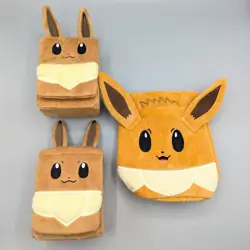 Pokemon Eevee Card Deck Plush (x2) & Prismatic Evolutions Pouch LOT - Image 1