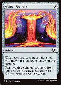 GOLEM FOUNDRY x4 mtg NM-M Commander: Edge of Eternities 4 Common - Image 1