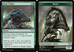 BEAST WITHIN w/Beast Token mtg NM-M Commander: Edge of Eternities 1 Unc - Image 1