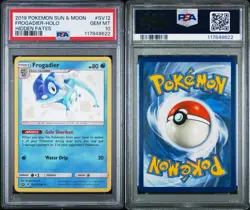 2019 POKEMON SUN & MOON HIDDEN FATES #SV12 FROGADIER-HOLO PSA 10 - Image 3