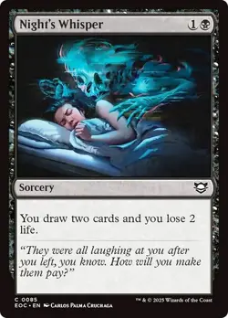 NIGHT'S WHISPER x4 mtg NM-M Commander: Edge of Eternities 4 Common - Image 1