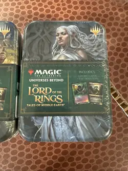MTG- LOTR Tales Of Middle-Earth Tins-Gandalf, One Ring, & Galadriel- New Sealed! - Image 4