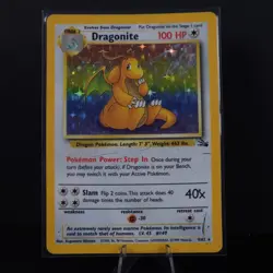 Pokemon TCG Dragonite 4/62 Fossil Holo Rare 1999 MP Card - Image 1