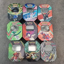 9 x Pokemon TCG Tin EMPTY (5) - Image 1