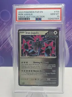 Pokemon Iron Jugulis #158 Cosmos Holo Knock Out Collection Exclusive PSA 10 Gem - Image 1
