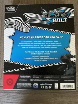 BRAND NEW SEALED POKEMON: SCARLET & VIOLET, BLACK BOLT, BINDER COLLECTION BOX - Image 2