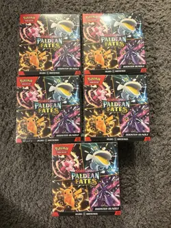 Pokemon Paldean Fates Booster Bundle Lot Of 5 SEALED - Image 1