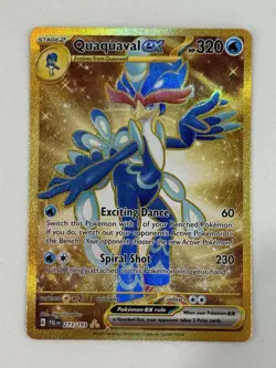 Quaquaval ex 273/193 - Paldea Evolved Gold Hyper Rare Pokemon TCG NM - Image 1