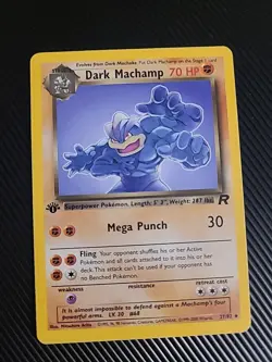 Dark Machamp 27/82 Non-Holo - Pokemon Rocket 1st Edition - WOTC LP - Image 1