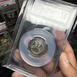 Charizard Pokemon Rare Vintage Meiji Battle Coin Japanese CGC 10 Gem Mint 10 - Image 2