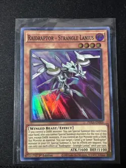 Raidraptor - Strangle Lanius PHRA-EN005​​ Super Rare 1st Edition NM Yugioh - Image 1